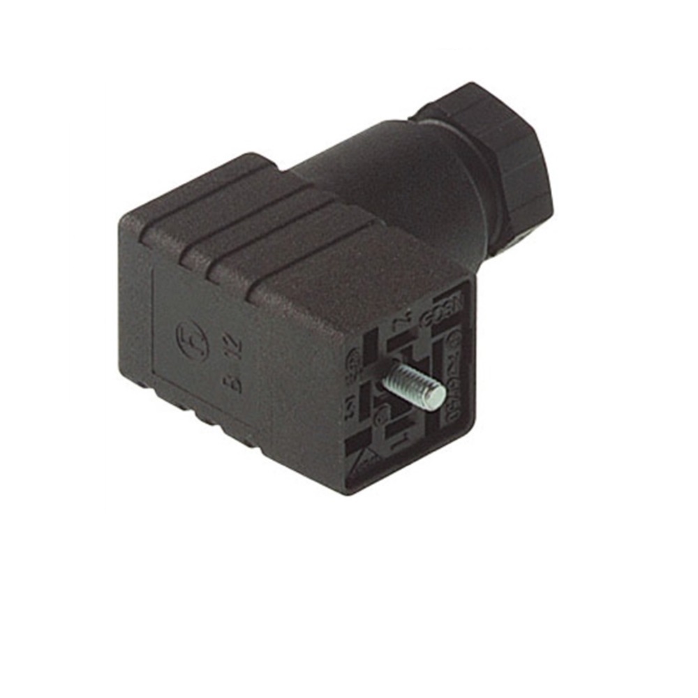 933138-100 HIRSCHMANN SOLENOID VALVE CONNECTOR<BR>FORM C IND 2+G PG7 CG FW 250VAC/DC (BK)